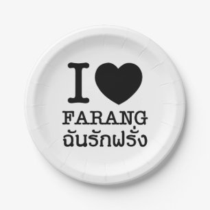 Prato De Papel I Black Heart (Love) Farang