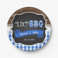 I Do Do CHURRASCO Paper Plate - Azul