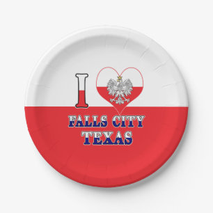 Prato De Papel I Heart Love Falls City Texas