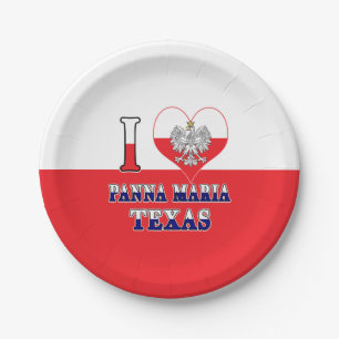 Prato De Papel I Heart Love Panna Maria Texas