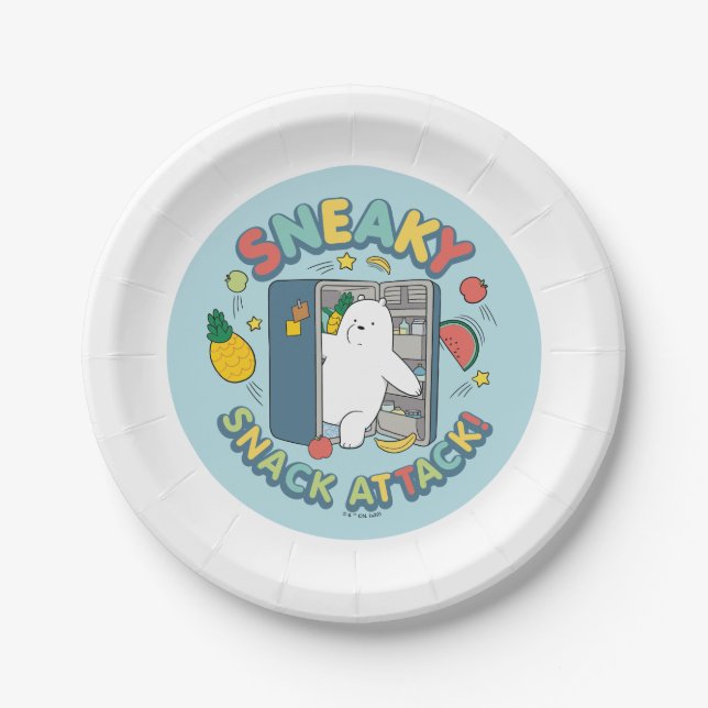 Prato De Papel Ice Bear - Sneaky Snack Attack! (Frente)