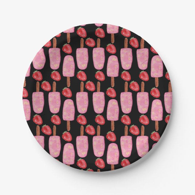 Prato De Papel Ice cream pattern | Lollies pattern | lollipop 1 (Frente)