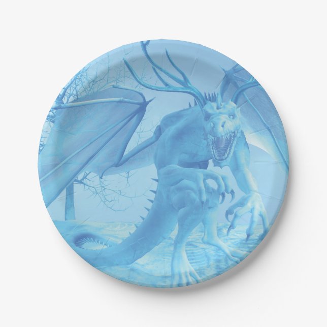 Prato De Papel Ice dragon with antlers (Frente)