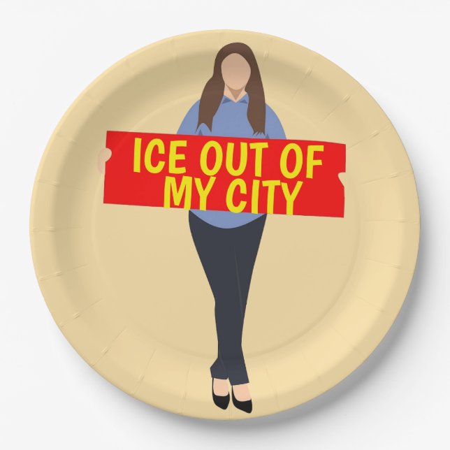 Prato De Papel Ice Out of My City Paper Plate (Frente)