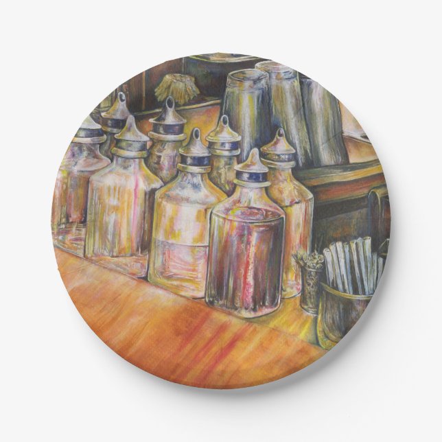 Prato De Papel Ideografia da luz Ouro (Frente)