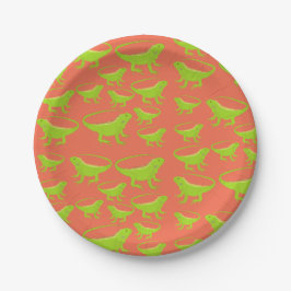 Prato De Papel Iguana Lizard Pattern