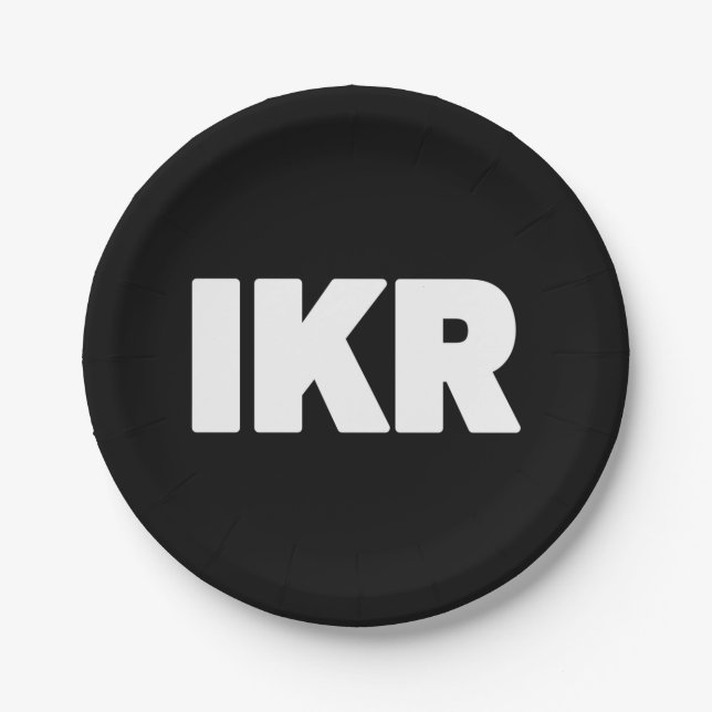 Prato De Papel IKR | Faixa de Texto (Frente)