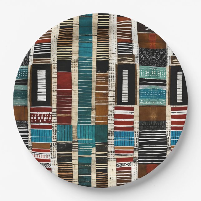 Prato De Papel Ilha Caribe Africana de Luxo sofisticada (Frente)