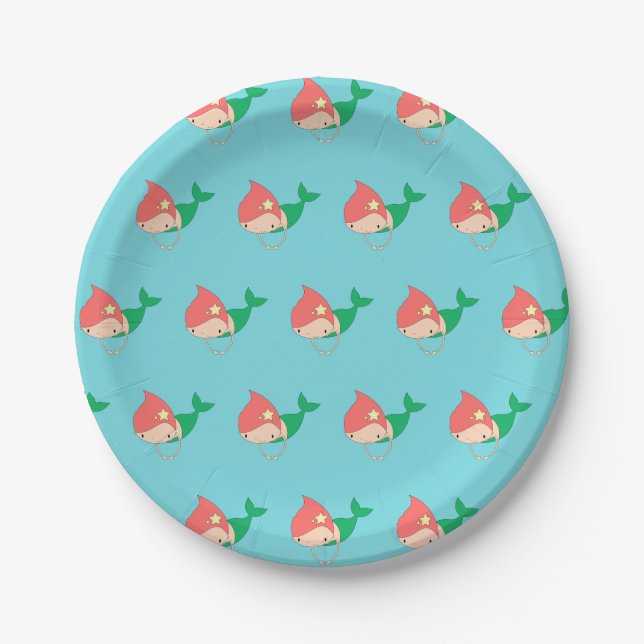 Prato De Papel Ilusima Cotton Candy Mermaid (Frente)