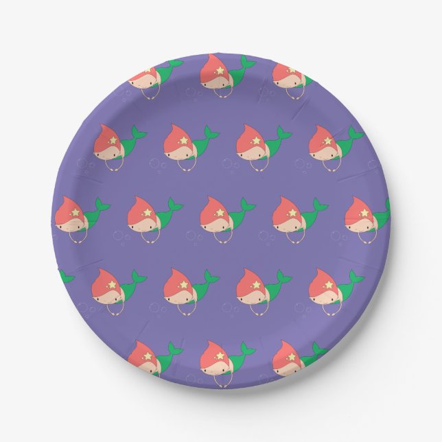 Prato De Papel Ilusima Cotton Candy Mermaid (Frente)