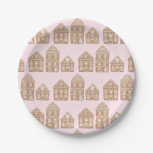 Prato De Papel Ilustração da Aldeia da Casa de Pão de Mel