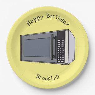 Prato De Papel Ilustração de desenho em micro-ondas