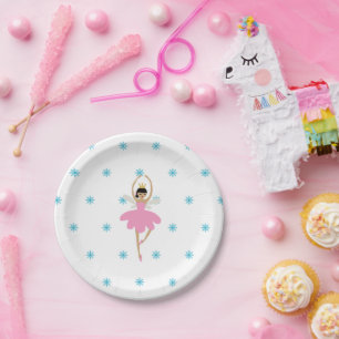 Prato De Papel Ilustração de Fada do Balé Ballerina