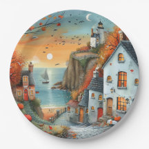 Ilustração de Farol de outono Whimsical