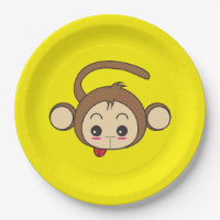 Ilustração de macaco Kawaii Cute