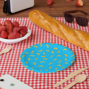 Prato De Papel Ilustração de Macarrão com Queijo