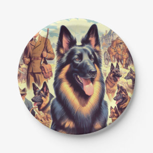 Prato De Papel Ilustração de Vintage Belga Tervuren