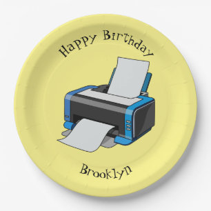 Prato De Papel Ilustração do desenho da impressora