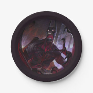 Prato De Papel Ilustração do Vampiro Batman de Crise Infinita