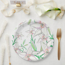 Ilustração dos lírios brancos