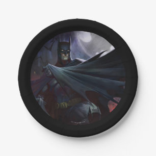 Prato De Papel Ilustração Infinita de Batman de Crise