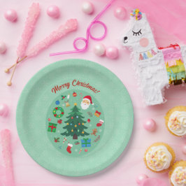 Prato De Papel Ilustrações de Natal Festa de Férias