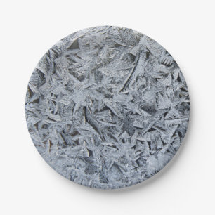 Prato De Papel Imagem de Textura de Cristais de Gelado