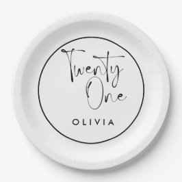 Prato De Papel Imagem em branco preto moderno 21 anos de fotograf