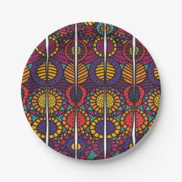 Prato De Papel Impressão africano
