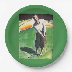 Prato De Papel impressão de golfe de 1934
