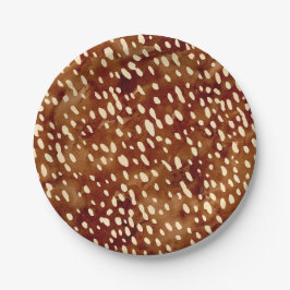 Prato De Papel Impressão de veado de aquarela