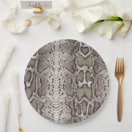 Prato De Papel Impressão em animais de pele cobra