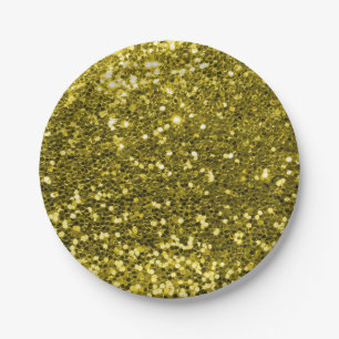 Prato De Papel Impressão fotográfico do brilho Dourado fabuloso