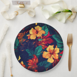 Prato De Papel Impressão havaiano