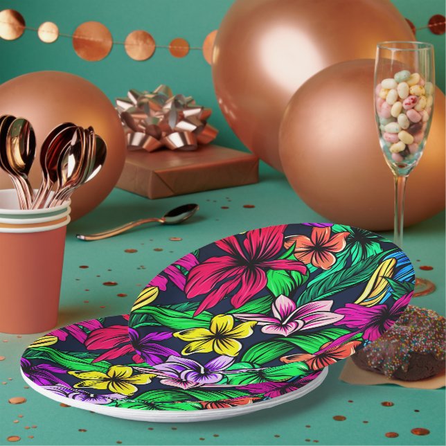 Prato De Papel Impressão havaiano (Múltiplo)