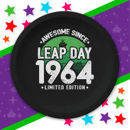 Prato De Papel Incrível Desde 1964 Dia do Ano Leap Fev 29 Anivers
