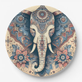 Prato De Papel Incrível Elefante Estilo Indiano