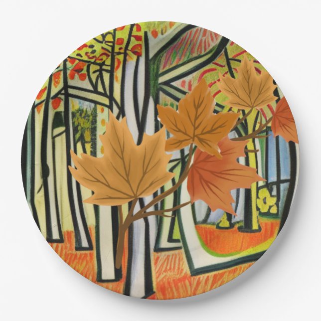 Prato De Papel Incrível outono (Frente)