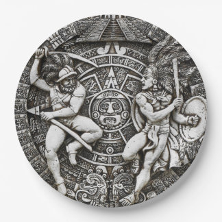 Prato De Papel índios astecas decepcionam conquistadores espanhói