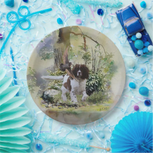 Prato De Papel Inglês Springer Spaniel
