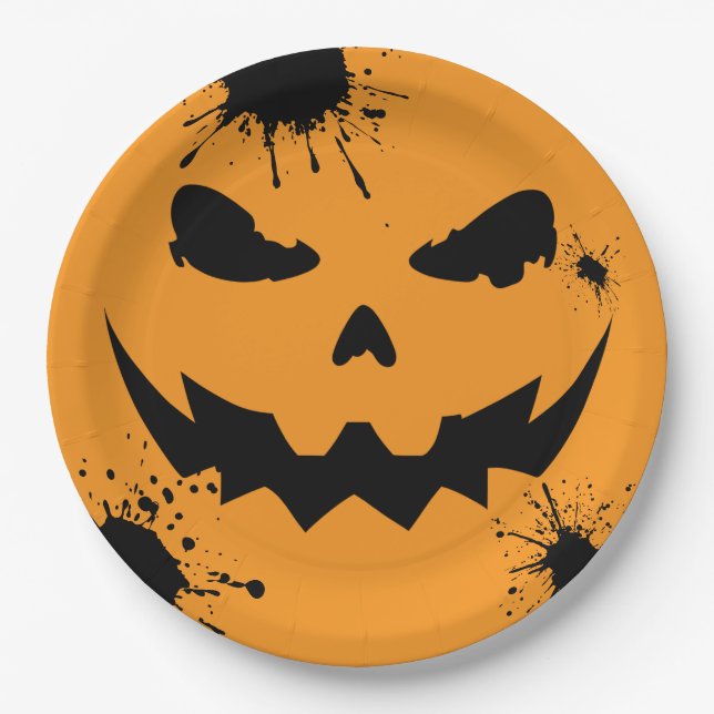 Prato De Papel Inked Pumpkin (Frente)