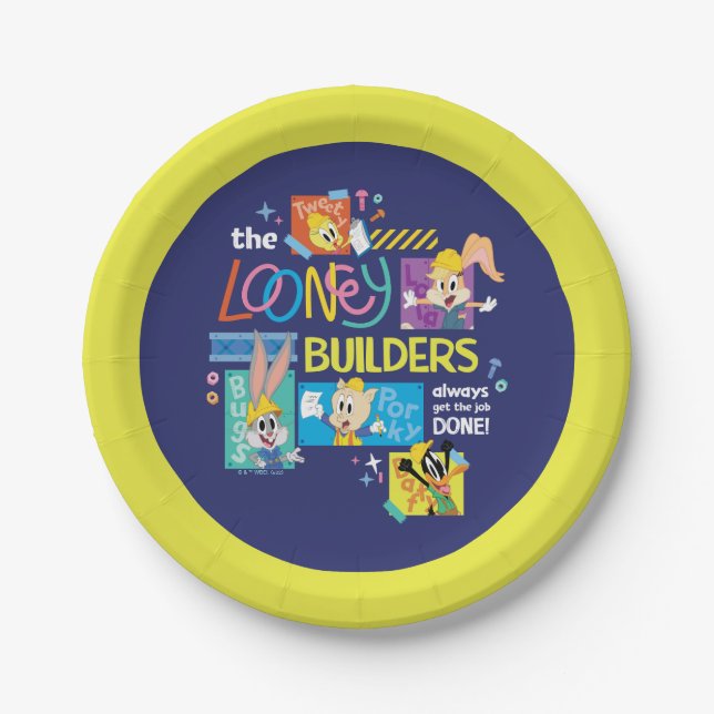 Prato De Papel INSETOS BUNNY BUILDERS™| A Colagem Looney Builders (Frente)