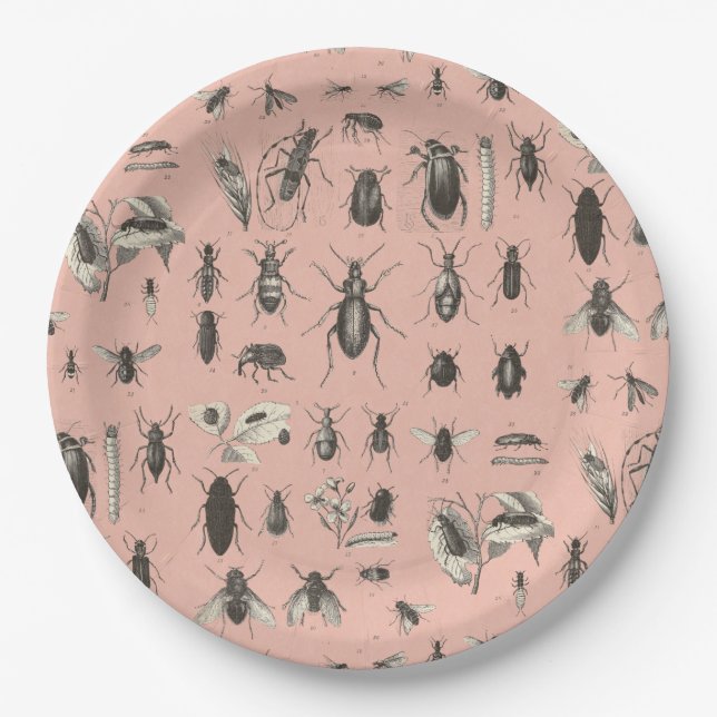 Prato De Papel Insetos de Yikes em minha placa (Frente)