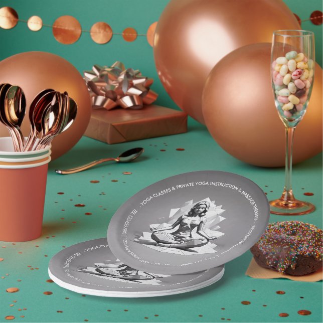 Prato De Papel Instrutor de Meditação Yoga Reiki Master Lotus Pos (Múltiplo)