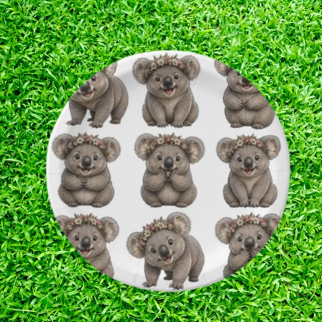 Prato De Papel interior australiano   coalas australianos ( the spirit of the outback—fun, cheeky, and irresistibly cute—straight to your celebrations)