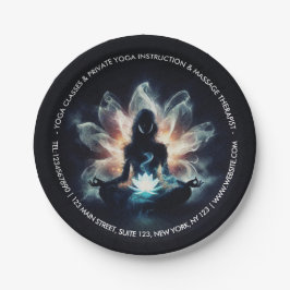 Prato De Papel Ioga Instrutor Meditação Dose Brilhante Lotus