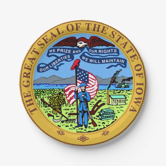 Prato De Papel Iowa (Frente)