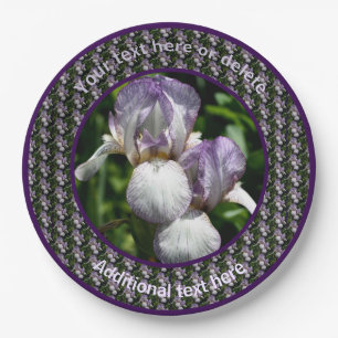 Prato De Papel Iris Flowers Personalizadas