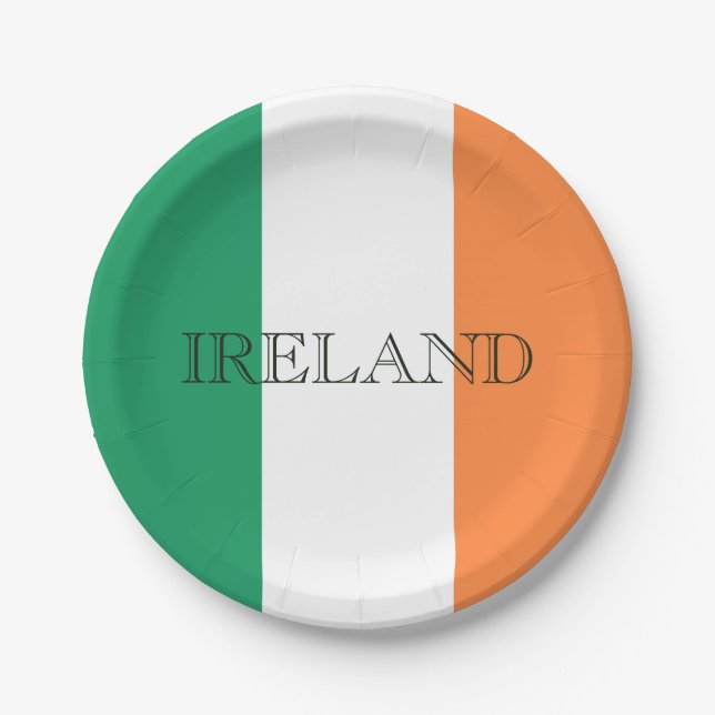 Prato De Papel Irish Flag Ireland ppcnt (Frente)