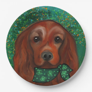 Prato De Papel Irish Red Setter